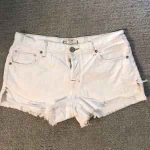Free people white denim shorts